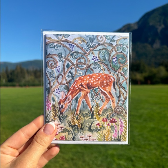 The Wildflower Company Set of 4 Watercolor Art Greeting Cards - Picture 3 of 6